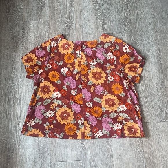 ModCloth x Princess Highway Floral Linen Top size 28 boho print - Picture 6 of 7
